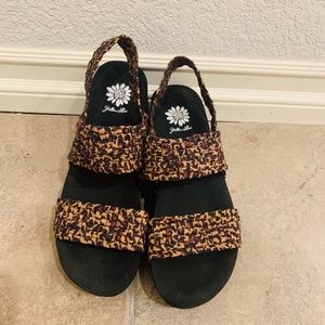 Leopard platform sandals
